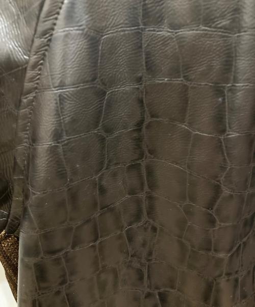 Needles（ニードルズ）Needles (ニードルズ) Track Jacket - FAUX LTHR ブラウン サイズ:XSの古着・服飾アイテム