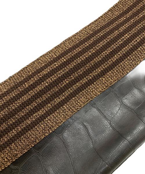 Needles（ニードルズ）Needles (ニードルズ) TRACK PANT FAUX LTHR ブラウン サイズ:XSの古着・服飾アイテム