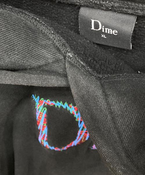 Dime（ダイム）Dime (ダイム) 刺繍ロゴパーカー ブラック サイズ:XLの古着・服飾アイテム