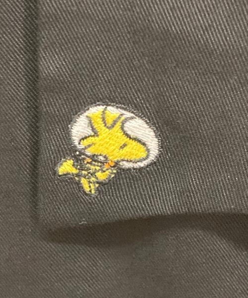 HOUSTON（ヒューストン）HOUSTON (ヒューストン) PEANUTS (ピーナッツ) BOWLING SHIRT ブラック サイズ:Lの古着・服飾アイテム