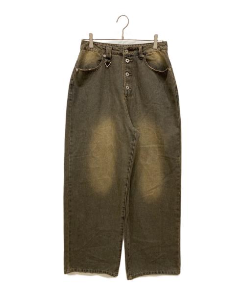 WISH FOREVER（ウィッシュフォーエバー）WISH FOREVER (ウィッシュフォーエバー) ウォッシュデニムパンツ ブラウン サイズ:SIZE Sの古着・服飾アイテム