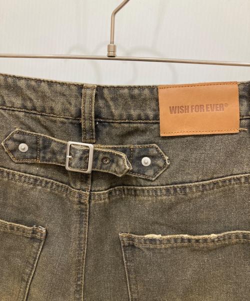 WISH FOREVER（ウィッシュフォーエバー）WISH FOREVER (ウィッシュフォーエバー) ウォッシュデニムパンツ ブラウン サイズ:SIZE Sの古着・服飾アイテム