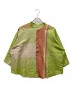 tamaki niimeタマキ ニイメ）の古着「コットンバンドカラーシャツ」｜グリーン