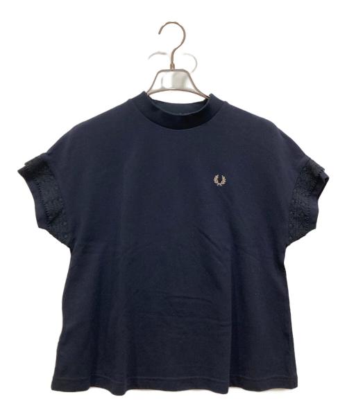 FRED PERRY（フレッドペリー）FRED PERRY (フレッドペリー) レーススリーブTシャツ ネイビー サイズ:38の古着・服飾アイテム