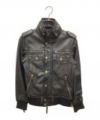 HOUSE OF BLUESハウスオブブルース）の古着「シングルレザージャケット」｜ブラック