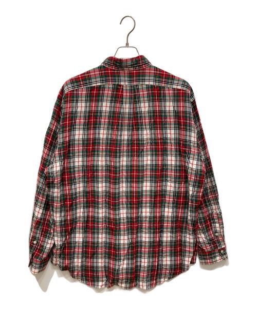 RALPH LAUREN（ラルフローレン）RALPH LAUREN (ラルフローレン) レーヨンチェックシャツ レッド サイズ:XLの古着・服飾アイテム