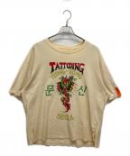 Black Weirdosブラック ウィドース）の古着「Yeong-Dong Tattoo Tee」｜ベージュ