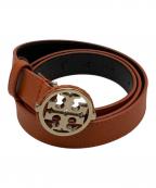 TORY BURCHトリーバーチ）の古着「レザーベルト」｜オレンジ