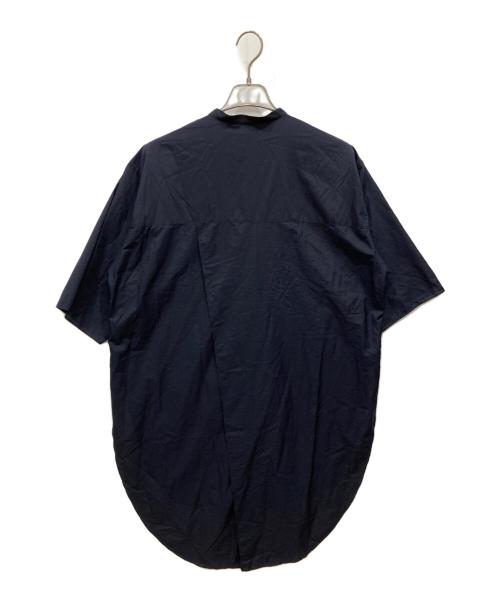 HAVEL studio（ハーヴェル スタジオ）HAVEL studio (ハーヴェル スタジオ) ノーカラーシャツ ネイビー サイズ:38 未使用品の古着・服飾アイテム