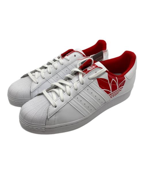 adidas（アディダス）adidas (アディダス) Superstar Scarlet Red Trefoil ホワイト×レッド サイズ:28の古着・服飾アイテム