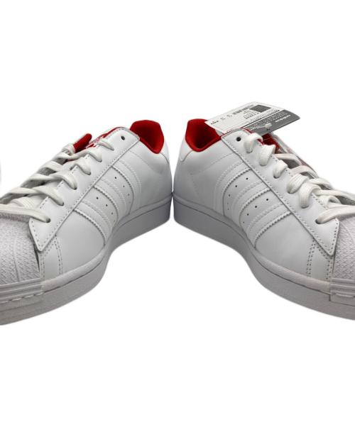 adidas（アディダス）adidas (アディダス) Superstar Scarlet Red Trefoil ホワイト×レッド サイズ:28の古着・服飾アイテム