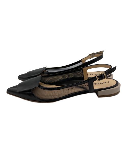 FABIO RUSCONI（ファビオルスコーニ）FABIO RUSCONI (ファビオルスコーニ) レザーバックルパンプス ブラック サイズ:39の古着・服飾アイテム