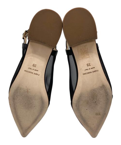 FABIO RUSCONI（ファビオルスコーニ）FABIO RUSCONI (ファビオルスコーニ) レザーバックルパンプス ブラック サイズ:39の古着・服飾アイテム