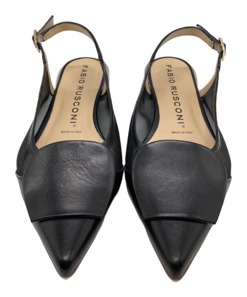 FABIO RUSCONI（ファビオルスコーニ）FABIO RUSCONI (ファビオルスコーニ) レザーバックルパンプス ブラック サイズ:39の古着・服飾アイテム