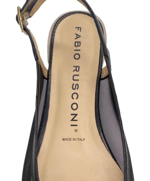 FABIO RUSCONI（ファビオルスコーニ）FABIO RUSCONI (ファビオルスコーニ) レザーバックルパンプス ブラック サイズ:39の古着・服飾アイテム