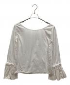 merletteマーレット）の古着「ボリュームスリーブブラウス」｜ホワイト