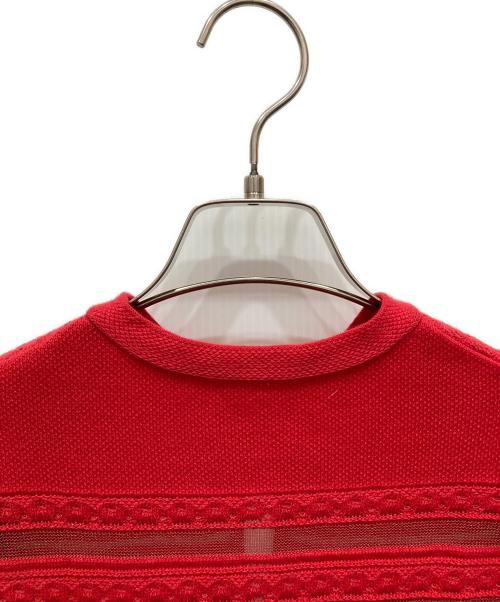 boussole（ブソル）boussole (ブソル) レースジャガードワンピース レッド サイズ:SIZE 1の古着・服飾アイテム