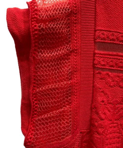 boussole（ブソル）boussole (ブソル) レースジャガードワンピース レッド サイズ:SIZE 1の古着・服飾アイテム