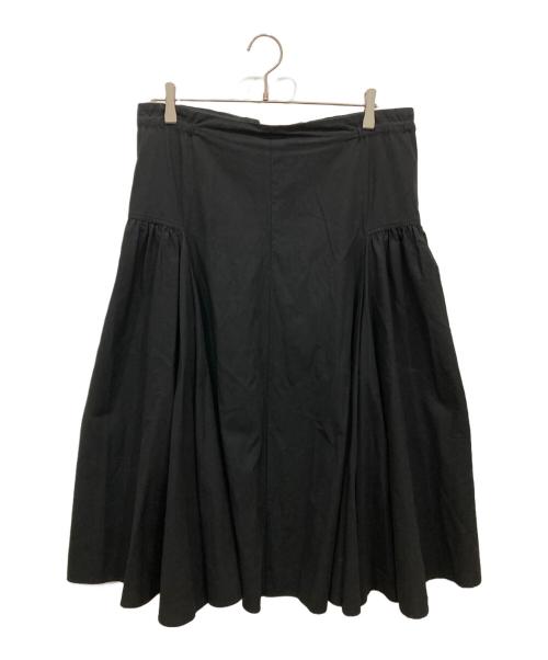 yohji yamamoto+noir（ヨウジヤマモトプリュスノアール）yohji yamamoto+Noir (ヨウジヤマモトプリュスノアール) ハイウエストスカート ブラック サイズ:2の古着・服飾アイテム
