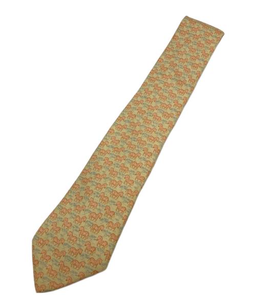 HERMES（エルメス）HERMES (エルメス) ネクタイ ベージュ サイズ:-の古着・服飾アイテム
