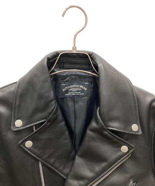 green label relaxing（グリーンレーベルリラクシング）green label relaxing (グリーンレーベルリラクシング) SC SOFT/COW ダブル ライダース ブラック サイズ:SIZE Lの古着・服飾アイテム