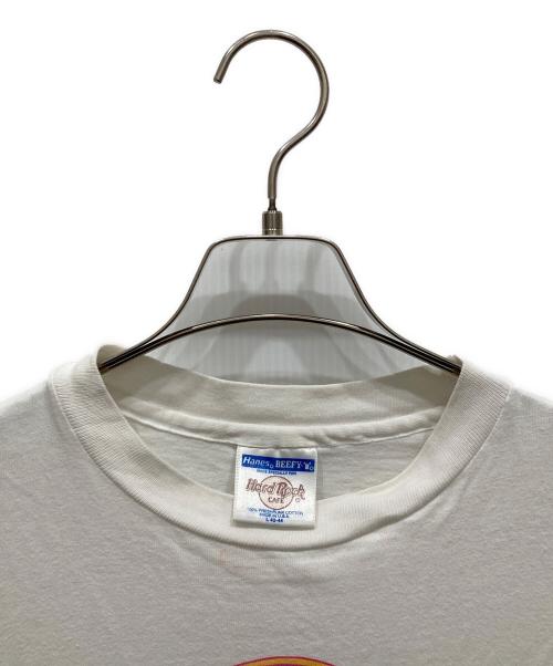 Hard Rock cafe（ハードロックカフェ）Hard Rock cafe (ハードロックカフェ) プリントTシャツ ホワイト サイズ:Ⅼの古着・服飾アイテム