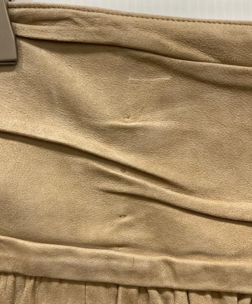 HERMES（エルメス）HERMES (エルメス) ラムレザースカート ベージュ サイズ:38の古着・服飾アイテム