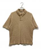 NKNITンニット）の古着「カシミヤ混ニットポロシャツ」｜ベージュ