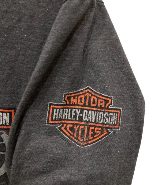 HARLEY-DAVIDSON（ハーレーダビッドソン）HARLEY-DAVIDSON (ハーレーダビッドソン) Hanes (ヘインズ) ロングスリーブカットソー チャコールグレー サイズ:Mの古着・服飾アイテム