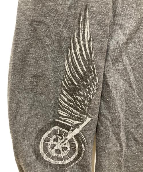 HARLEY-DAVIDSON（ハーレーダビッドソン）HARLEY-DAVIDSON (ハーレーダビッドソン) Hanes (ヘインズ) ロングスリーブカットソー チャコールグレー サイズ:Mの古着・服飾アイテム