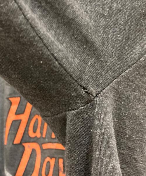 HARLEY-DAVIDSON（ハーレーダビッドソン）HARLEY-DAVIDSON (ハーレーダビッドソン) Hanes (ヘインズ) ロングスリーブカットソー チャコールグレー サイズ:Mの古着・服飾アイテム