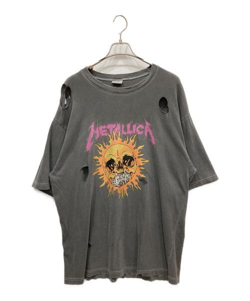 Archive（アーカイブ）Archive (アーカイブ) ダメージ加工プリントTシャツ グレー サイズ:SIZE Freeの古着・服飾アイテム