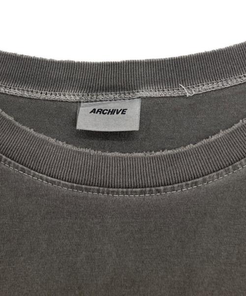 Archive（アーカイブ）Archive (アーカイブ) ダメージ加工プリントTシャツ グレー サイズ:SIZE Freeの古着・服飾アイテム