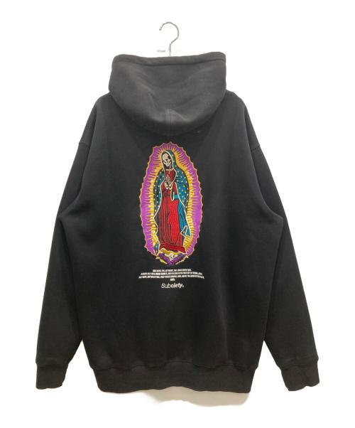 SUBCIETY（サブサエティ）SUBCIETY (サブサエティ) スカルマリア刺繍ジップパーカー ブラック サイズ:XLの古着・服飾アイテム