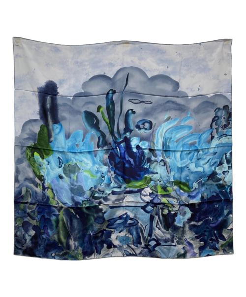 GUCCI（グッチ）GUCCI (グッチ) シルクスカーフ ブルーの古着・服飾アイテム