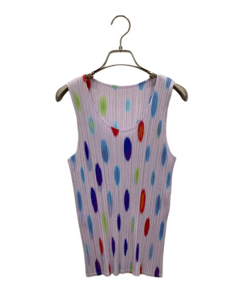 PLEATS PLEASE（プリーツプリーズ）PLEATS PLEASE (プリーツプリーズ) プリーツノースリーブカットソー ピンク サイズ:SIZE 4の古着・服飾アイテム