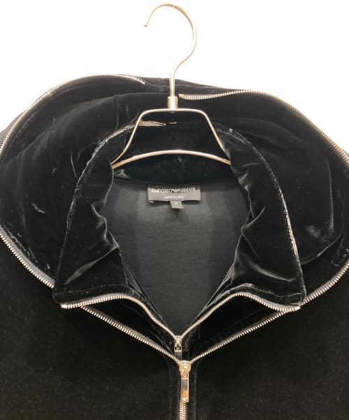 EMPORIO ARMANI（エンポリオアルマーニ）EMPORIO ARMANI (エンポリオアルマーニ) ベルベットレイヤードジャケット ブラック サイズ:Sの古着・服飾アイテム