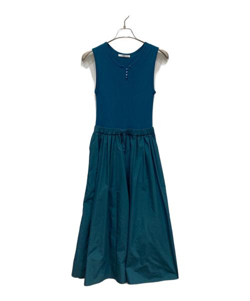 ANAYI（アナイ）ANAYI (アナイ) タフタコンビドッキングワンピース グリーン サイズ:SIZE 36の古着・服飾アイテム