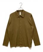 DESCENTE PAUSEデサントポーズ）の古着「FIRACIS KNIT SHIRT」｜ブラウン