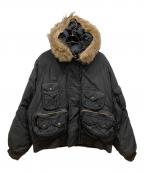 POLO RALPH LAURENポロ・ラルフローレン）の古着「90’ｓマルチポケットダウンボンバージャケット」｜ブラック