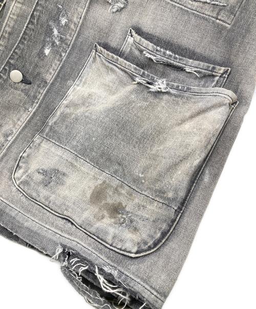 ANCELLM（アンセルム）ANCELLM (アンセルム) 25SS DENIM COVERALL(BLACK) ブラック サイズ:3の古着・服飾アイテム