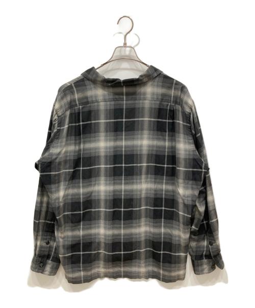 POLO RALPH LAUREN（ポロ・ラルフローレン）POLO RALPH LAUREN (ポロ・ラルフローレン) 90’ｓ STEWARD オープンカラーオンブレチェックシャツ ブラック サイズ:XLの古着・服飾アイテム