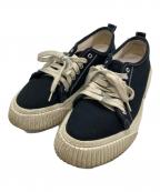 AMI Alexandre Mattiussiアミアレクサンドルマテュッシ）の古着「キャンバススニーカー」｜ブラック