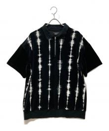 HUF（ハフ）の古着「SEISMOGRAM VELOUR POLO」｜ブラック