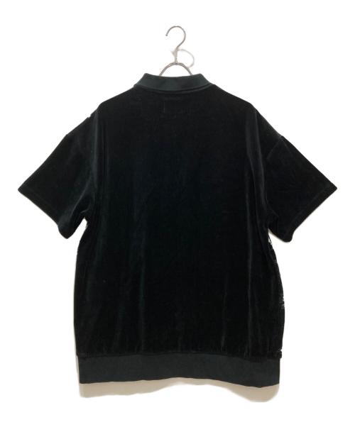 HUF（ハフ）HUF (ハフ) SEISMOGRAM VELOUR POLO ブラック サイズ:XLの古着・服飾アイテム