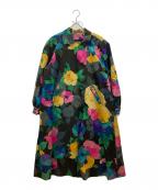 LEONARDレオナール）の古着「ライナー付きフラワーコート」｜ブラック