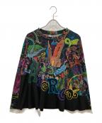 TOKUKO1erVOLトクコプルミエヴォル）の古着「総柄カットソー」｜ブラック