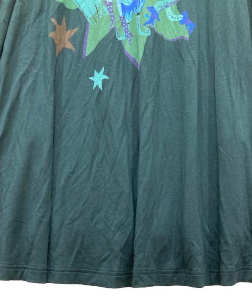 TOKUKO1erVOL（トクコプルミエヴォル）TOKUKO1erVOL (トクコプルミエヴォル) プリントワンピース グリーン サイズ:SIZE9の古着・服飾アイテム