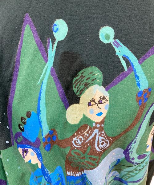 TOKUKO1erVOL（トクコプルミエヴォル）TOKUKO1erVOL (トクコプルミエヴォル) プリントワンピース グリーン サイズ:SIZE9の古着・服飾アイテム