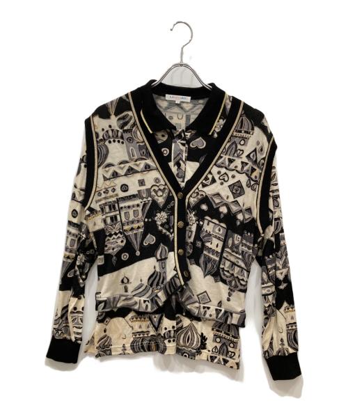 LEONARD SPORT（レオナール スポーツ）LEONARD SPORT (レオナール スポーツ) アンサンブルカーディガン ブラック サイズ:Mの古着・服飾アイテム